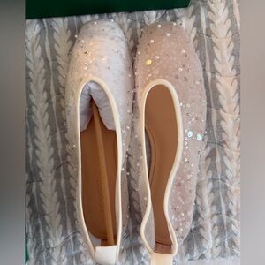 J-Crew Ballet Flats Mesh and Sparkle!